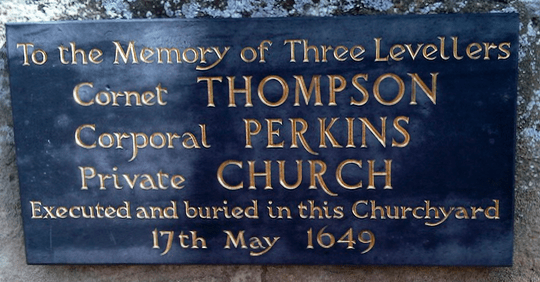 Levellers plaque